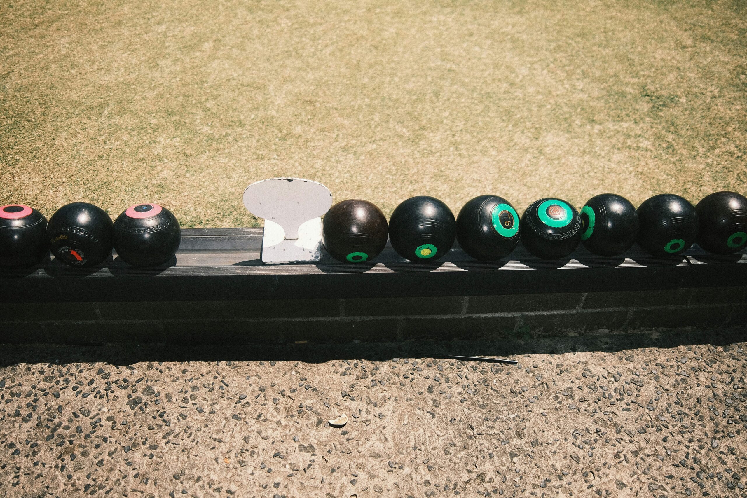 a set of lawn bowls